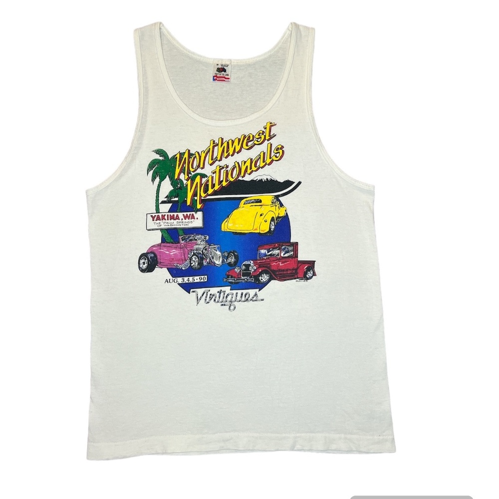 Vintage Northwest Nationals Washington Car Show 1990 Tank Top M
